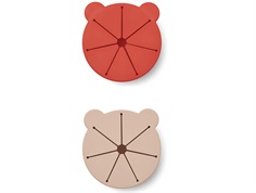Liewood apple red/rose mix silicone snack bowls Kelly (2-pack)